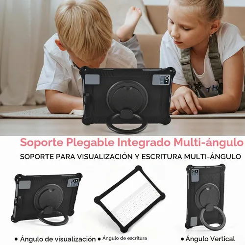 Vista 4 de DETUOSI Funda de silicona para Plimpton PlimPad P60 de 10 pulgadas, funda protectora multiángulo para Moderness MB1001 de 10 pulgadas, Hoozo de 10.1