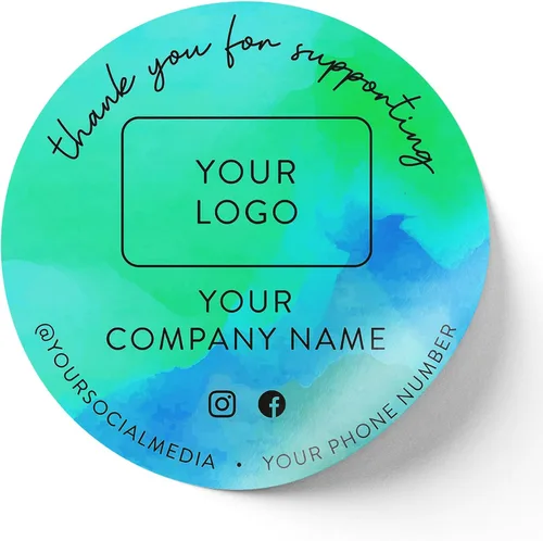 Vista 60 de Calcomanías de vinilo personalizadas con tu imagen, texto, diseño y logotipo. Etiquetas comerciales personalizadas impermeables para embalaje