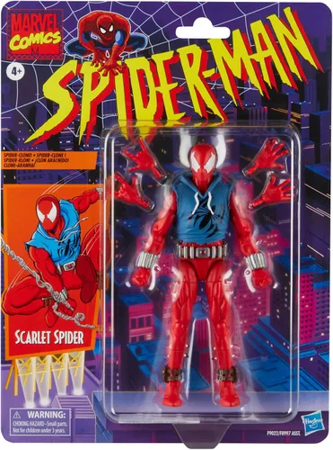 Vista 2 de Marvel Legends Series Scarlet Spider, Spider-Man Comics Figura de acción coleccionable de 6 pulgadas