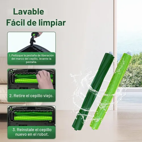 Vista 6 de Juego de 4 accesorios de rodillo de cepillo s9 para iRobot Roomba s9