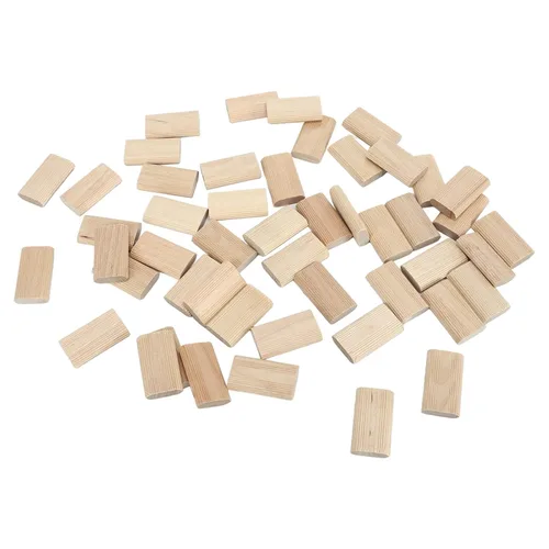 Vista 4 de Kadimendium 50 Uds Espigas Sueltas Domino Tenon Haya Firma Fijación 0.315x1.575 in Amplia Aplicación Beechwood Tenones Sueltos para Carpintería