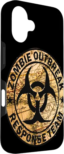 Vista 3 de iPhone 16 Funny Halloween Apocalypse Outbreak Zombie Response Team Case