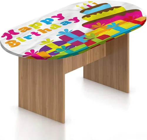 Vista 12 de XISUNYA Mantel ovalado ajustable para patio, decoración de cumpleaños, de poliéster, con bordes elásticos, diseño de búhos de dibujos animados