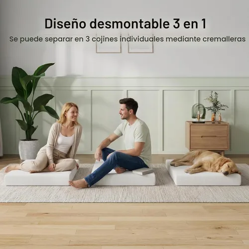 Vista 5 de Novilla Colchón plegable, colchón triple de espuma cómoda de tamaño individual con funda de diseño de nube, colchón plegable de 4 pulgadas