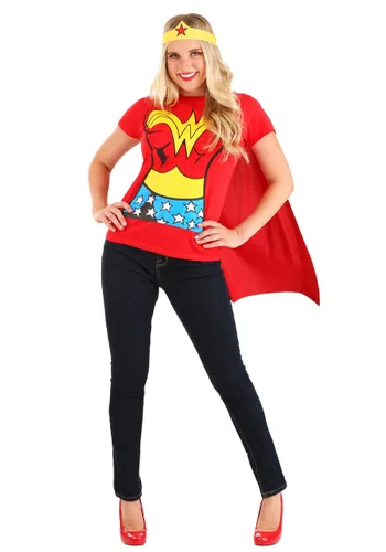 Vista 3 de Vestido de camiseta de Wonder Woman Multicolor