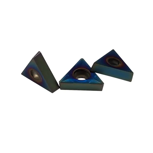 Vista 4 de 10 piezas TCMT21.51/TCMT110204 Insertos de carburo con revestimiento nano-azul. El inserto TCMT es adecuado para portabrocas de torneado de 91°