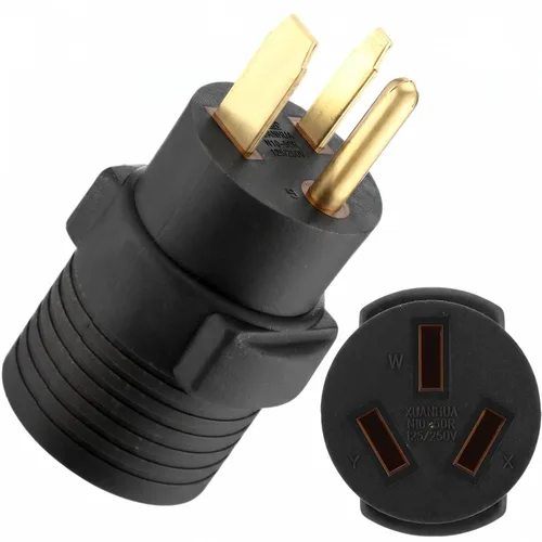 Vista 9 de Kanayu Adaptador de Secadora de 30 Amperios Compatible con Nema 6-50p a 10-30r Adaptador de Enchufe Macho de 3 Clavijas a Receptáculo Hembra de 3
