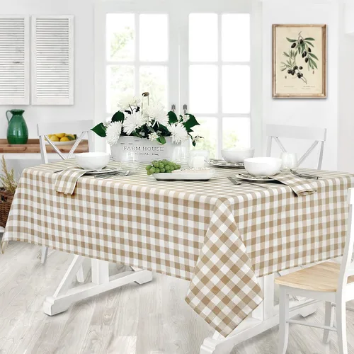 Vista 18 de Home Bargains Plus Country Rustic Buffalo - Juego de 4 manteles individuales de algodón a cuadros, color negro, a cuadros, de fácil cuidado