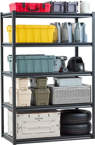 Vista 30 de VEVOR Storage Shelves, 5-Tier Adjustable, 2000 lbs Capacity, Heavy Duty Garage Storage Shelving Unit, Metal Utility Rack Shelf, for Kitchen Pantry
