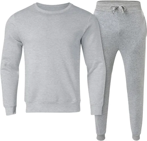 Vista 4 de Conjunto de camiseta y pantalones para hombre, trajes de invierno a la moda, casual, cuello redondo, 2 piezas, pantalones deportivos