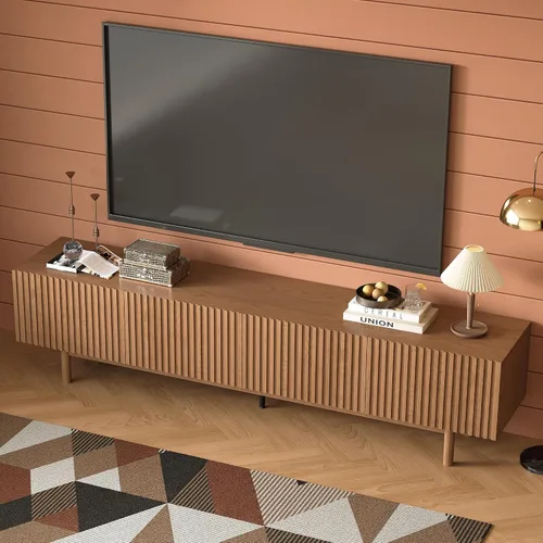 Vista 4 de Soporte de TV moderno de mediados de siglo de 86.61 pulgadas