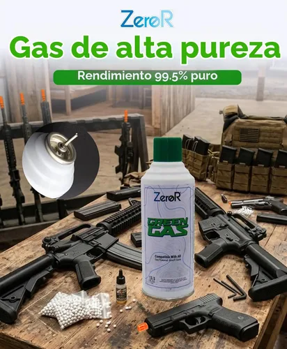 Vista 6 de ZeroR® Green Gas Fuel for Airsoft Pistols 13.5 fl oz Each (11.8 oz by Total Weight)