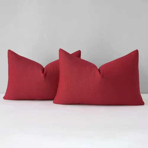 Vista 31 de Mixhug Juego de 2 fundas de almohada decorativas de lino para sofá y cama, cojín lumbar, color marrón claro, 12 x 20 pulgadas
