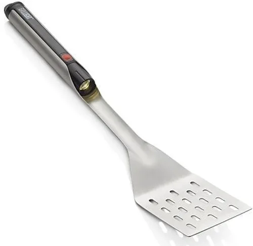 Vista 11 de GRILL LIGHT - Espátula de barbacoa de acero inoxidable Lone Star Texas con linterna LED - Acero grueso de grado restaurante - Impermeable y apto
