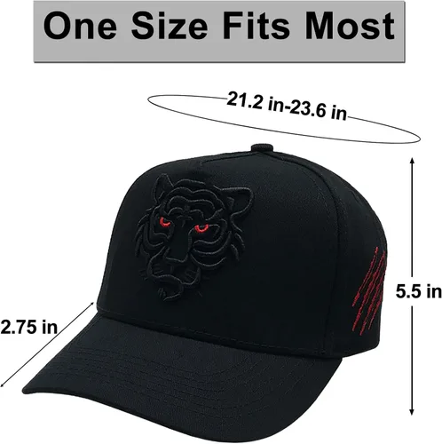 Vista 2 de Sombrero de tigre bordado para papá, gorra de béisbol deportiva, sombreros de camionero para mujeres y hombres, parejas, sombreros de hip hop