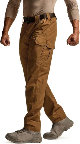 Vista 23 de CQR Pantalones tácticos para hombre, resistentes al agua, pantalones cargo Ripstop, ligeros EDC trabajo, senderismo, ropa para exteriores Mag Pocket