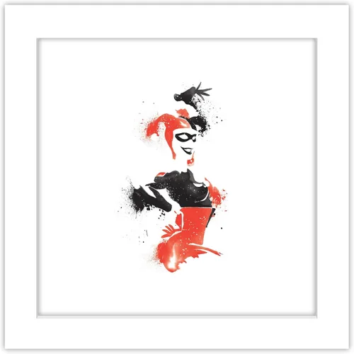 Vista 10 de Trends International Gallery Pops DC Comics Harley Quinn - Arte de pared clásico de Harley, versión enmarcada en negro, 12 x 12 pulgadas