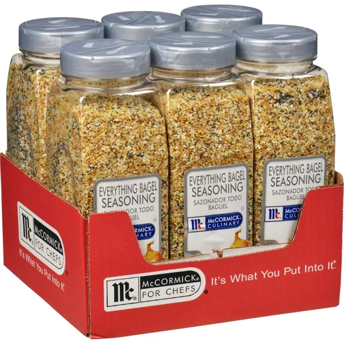Vista 9 de McCormick Culinary Everything - Condimento para bagel, 21 onzas, un recipiente de 21 onzas de Everything Bagel, mezcla de semillas de amapola