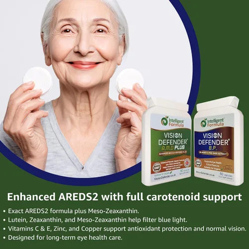 Vista 3 de Vision Defender A.M.D. Plus & BP Eye Care Bundle – Suplementos avanzados para los ojos con AREDS2
