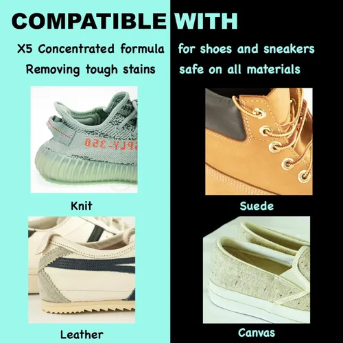 Vista 4 de Wilkins Kit limpiador de zapatos deportivos Incluye solución limpiadora de zapatos, cepillo para zapatos, toallitas para zapatos y toalla
