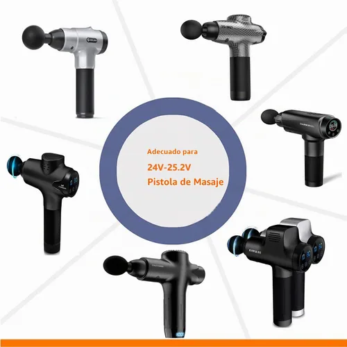 Vista 3 de Adaptador de corriente para pistola de masaje de 25.2 V-1 A, cable de carga de suministro de CA/CC compatible con FITPULSE, Chirogun, DARKIRON