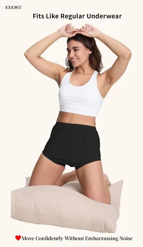 Vista 2 de Pantalones de plástico para mujer, pañales para adultos, pañales de tela impermeable, funda de pañal de goma a prueba de fugas, alternativa