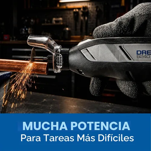 Vista 2 de Kit de herramienta rotatoria inalámbrica de 12V Dremel 8240-5 con velocidad variable y empuñadura cómoda - Incluye paquete de batería de 2AH