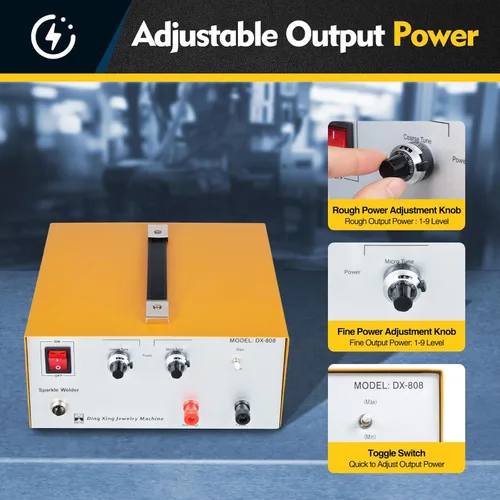 Vista 3 de Soldador por puntos, máquina de soldadura por puntos de argón de pulso 80A con interruptor de pie, herramienta de soldadura por puntos de joyería