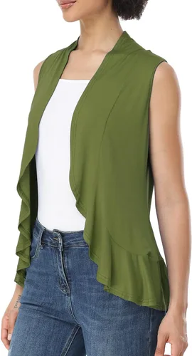 Vista 5 de Xeoxarel - Chaleco sin mangas de mujer con parte delantera abierta (S-3XL)