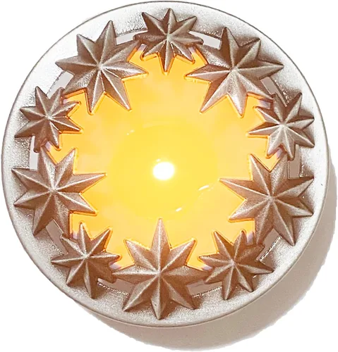 Vista 13 de Golden Bauhinia - Cubierta perfumada para velas, frascos adornados, tapas de sombras, fundas para evitar el tacto, soporte para derretirse