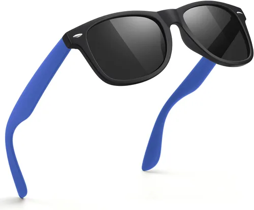 Vista 69 de FEIDUSUN Lentes de sol polarizados para hombre y mujer, lentes de sol retro negros para conducir, pescar, protección UV