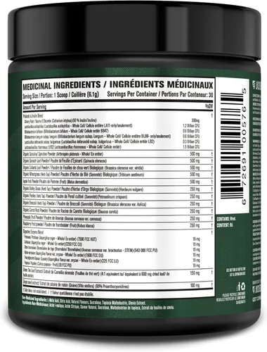 Vista 6 de Jacked Factory Green Surge Green Superfood - Bebida verde apta para dieta cetogénica con espirulina, hierba de trigo y cebada, verduras orgánicas
