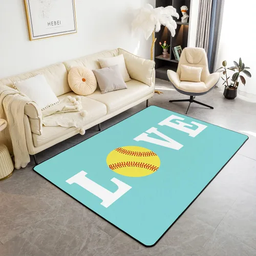 Vista 16 de Alfombras de fútbol para sala de estar, dormitorio, pelota de fútbol, temática deportiva, alfombras de sala de estar para dormitorio, niños, niñas