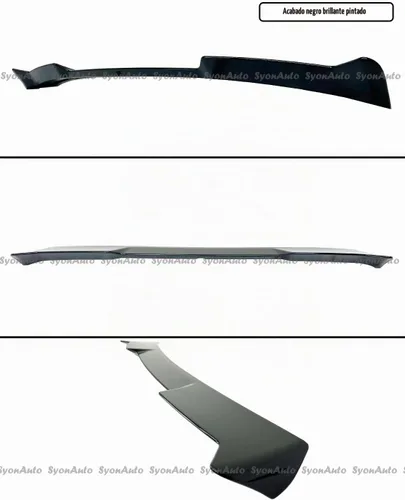 Vista 3 de Compatible con Honda Civic Hatchback 2022-2026, alerón trasero de techo con ala, visera, negro brillante