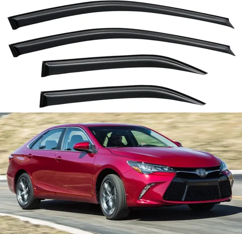 Vista 59 de YQAUTEC - Viseras para ventana, protectores contra la lluvia, compatibles con Subaru WRX 2015-2021, deflectores de viento para ventanas, viseras