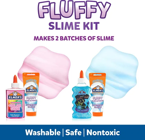 Vista 4 de Elmer's Kit de slime esponjoso, 4 unidades y suministros de kit de colección de slime, 6