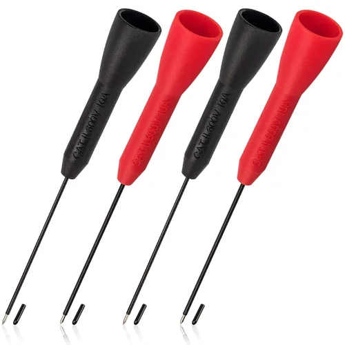 Vista 7 de ANCIRS sondas de prueba de aguja de 6.6 ft m, prueba no destructiva del multímetro 600V/10A para Fluke conduce tl71 tl75
