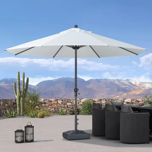 Vista 120 de PURPLE LEAF - Sombrilla de patio rectangular de 6' x 4', sombrilla de mesa para exteriores con marco de aluminio, sombrilla de mercado, sombrilla