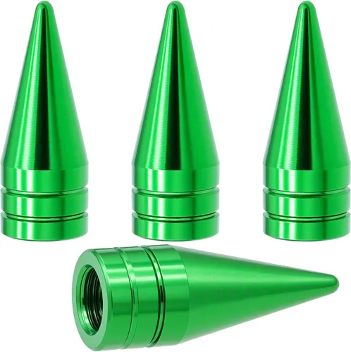 Vista 76 de 4 piezas de tapas de válvula de rueda con forma de punta, válvula de rueda de aleación de aluminio con punta, cubiertas universales de válvula