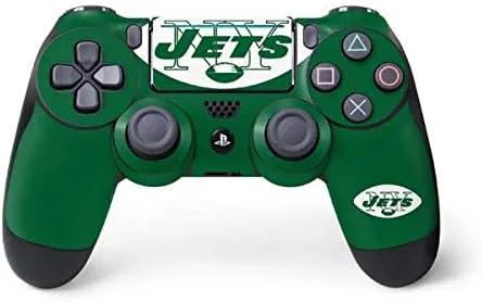 Vista 10 de NFL New York Jets Skin para mando de PS4 Pro/Slim – New York Jets blanco y negro