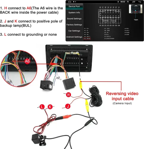 Vista 8 de Cámara de visión trasera para automóvil, cámara de marcha atrás HD 170° gran angular 12 LED visión nocturna, para RV, camiones, remolque, SUV