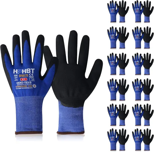 Vista 7 de Safety Work Gloves, SF001, Comfort Stretch Fit, Power Grip, Smart Touch, Durable Foam Coated, 3Pairs & 12Pairs