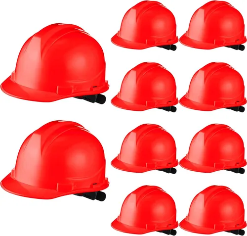 Vista 9 de Leumoi 10 piezas de casco de suspensión, casco duro de construcción para seguridad, estilo gorra de trinquete con correas de corona autoajustables