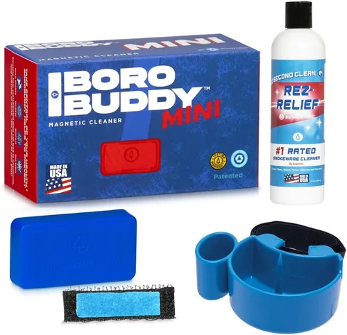 Vista 8 de SNOWTREE BoroBuddy - Limpiador de vidrio magnético BoroBuddy Piezas de vidrio, botellas, jarrones Diseño compacto para espacios más estrechos