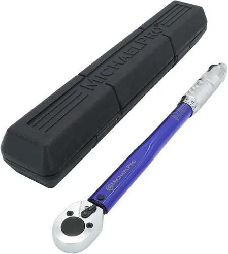 Vista 7 de MichaelPro Llave dinamométrica de clic de 1/2 pulgada, 10-150 ft-lb, doble dirección, ± 4% de precisión, cabezal de trinquete reversible, llave