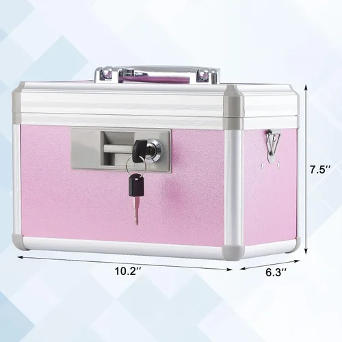 Vista 2 de xydstay Caja de Almacenamiento de Medicamentos, Caja de Almacenamiento de Primeros Auxilios y Medicamentos Segura, Gabinete Diario de Medicamentos
