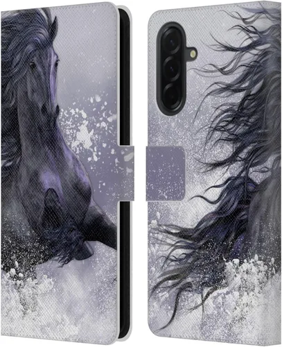 Vista 240 de Head Case Designs Officially Licensed Laurie Prindle A Morgan Christmas Western Stallion Leather Wallet Case Compatible with Samsung Galaxy A07 4G