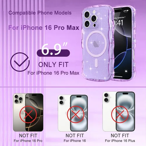 Vista 76 de Pepmune Funda magnética para iPhone 17 Pro Max, color rosa