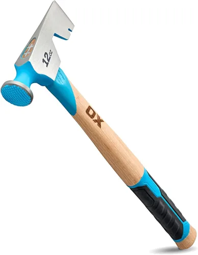 Vista 14 de OX Tools Pro Series - Martillo para enmarcar California de 3 libras, martillo de garra recta de cara fresada con cabeza de acero forjado y mango