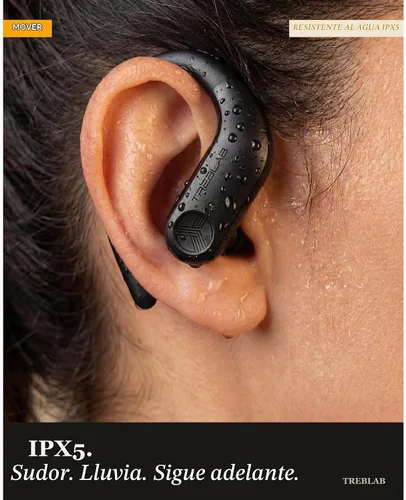 Vista 3 de TREBLAB X3 Pro - Auriculares inalámbricos para entrenamiento con ganchos cómodos, Bluetooth 5.3, graves potentes, aislamiento de ruido, 145 horas